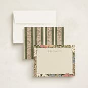 "In The Garden" - Personalized Stationery Cards in Sherbet by Leah Bisch - Assembled