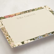 "In The Garden" - Personalized Stationery Cards in Sherbet by Leah Bisch - Detail