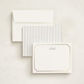 "Formally" - Personalized Stationery Cards in Mist by Sarah Brown - Assembled
