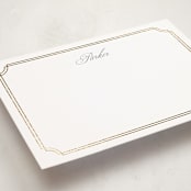 "Formally" - Personalized Stationery Cards in Mist by Sarah Brown - Detail