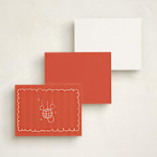 "Party On!" - Personalized Stationery Cards in Sangria Spark by Zove Ahhh - Back of Card Options