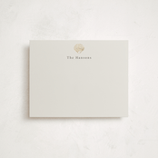 "Simple Seashell" - Personalized Stationery Cards in Sand by Hannah Bowman - Front