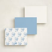 "Cheseapeake" - Personalized Stationery Cards in Sky Blue by Megan Davis - Back of Card Options