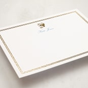 "Cheseapeake" - Personalized Stationery Cards in Sky Blue by Megan Davis - Detail