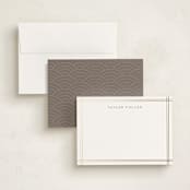 "A Golden Age" - Personalized Stationery Cards in Cocoa by Lehan Veenker - Assembled