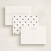 "For Heart's Sake" - Personalized Stationery Cards in Cotton by Michelle Poe - Assembled