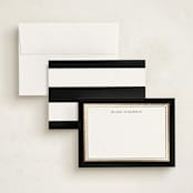 "Gold Notes" - Personalized Stationery Cards in Midnight by Carrie ONeal - Assembled