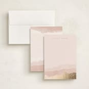 "Painted Desert" - Personalized Stationery Cards in Rose Quartz by silverscreen studio - Assembled