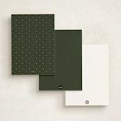 "Love nouveau" - Personalized Stationery Cards in Olive by Ana de Sousa - Back of Card Options