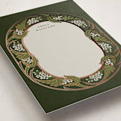 "Love nouveau" - Personalized Stationery Cards in Olive by Ana de Sousa - Detail