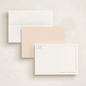 "Bordered" - Personalized Stationery Cards in Porcelain by Kristel - Assembled