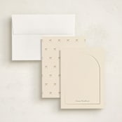 "Arching Bow" - Personalized Stationery Cards in Creampuff by Carolyn MacLaren - Assembled