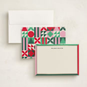 "bold border" - Personalized Stationery Cards in Brights by Inkblot Design - Assembled