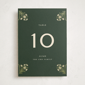 "Paper Whites" - Foil-Pressed Party Table Numbers in Pine by Amy Kross - Front