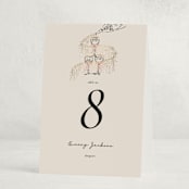 "Sparkling Champagne Tower" - Foil-Pressed Party Table Numbers in Petal by Jackie Crawford - Folded