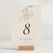 "Sparkling Champagne Tower" - Foil-Pressed Party Table Numbers in Petal by Jackie Crawford - Displayed (stand not included)