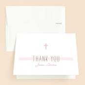 "Simple Communion" - First Holy Communion Thank You Cards in Carnation by Chasity Smith - Front