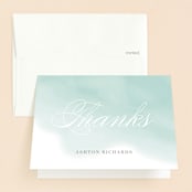 "Water Wash" - First Holy Communion Thank You Cards in Aqua by Lehan Veenker - Front