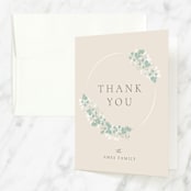 "Classic Communion Wreath" - First Holy Communion Thank You Cards in Sand by Robert and Stella - Front