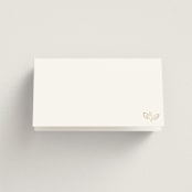 "Defined" - Foil-Pressed Place Cards - Vegetarian in Snow by mo kelley - Blank front