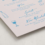 "Handdrawn little things" - Graduation Bar Signs in Sky Whispers by Cass Loh - Detail