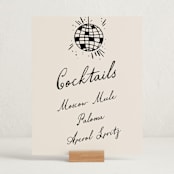 "Disco Direction" - Graduation Bar Signs in Cream by Pixel and Hank - In Use