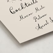 "Disco Direction" - Graduation Bar Signs in Cream by Pixel and Hank - Detail