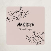 "Celebration Square" - Graduation Stickers in Blush by Tamara Hilje - Front