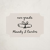 "Keepsakes" - Graduation Stickers in Linen by Claudia Orengo - Front