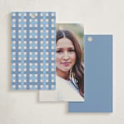 "Classically done" - Graduation Favor Tags in Country Blue by Inkblot Design - Back of Card Options