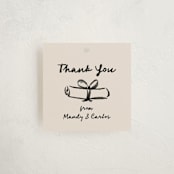 "Keepsakes" - Graduation Favor Tags in Linen by Claudia Orengo - Front