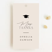 "A Grad Party" - Graduation Favor Tags in Cream by Ana Sharpe - Front