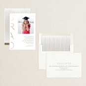 "Pansy" - Graduation Party Invitations in Latte by Deynaaz Daraei - Assembled