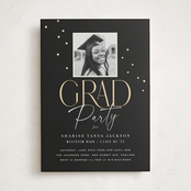 "Classic Grad Party" - Graduation Party Invitations in Onyx by Hooray Creative - Front
