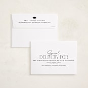 "Classic Grad Party" - Graduation Party Invitations in Onyx by Hooray Creative - FREE Recipient Addressing