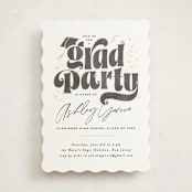 "Grad party type" - Graduation Party Invitations in Cotton by Creo Study - Front