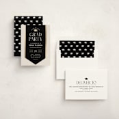 "Graduation Stole" - Graduation Party Invitations in Onyx by Hooray Creative - Assembled