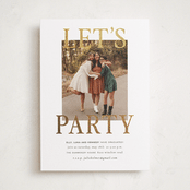 "let's party grad" - Graduation Party Invitations in Cloud by Sara Hicks Malone - Front