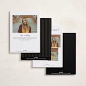 "Epilogue" - Graduation Announcements in Noir by Jackie Crawford - Back of Card Options