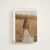 "Graduate Script" - Graduation Announcements in Snow by Sarah Curry - Front
