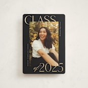 "Scholarly Surround" - Graduation Announcements in Licorice by Jessica Williams - Front