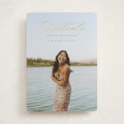 "Gilded Graduate" - Graduation Announcements in Champagne by Brandy Folse - Front