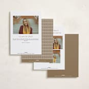 "Gilded Graduate" - Graduation Announcements in Champagne by Brandy Folse - Back of Card Options