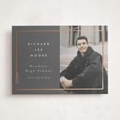 "Tassel Framed" - Graduation Announcements in Charcoal by AK Graphics - Front