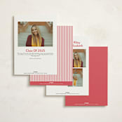 "toast the grad" - Graduation Announcements in Cherry by Megan Davis - Back of Card Options