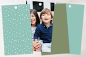 "Holiday Forest" - Gift Tags in Aqua by Karidy Walker - Back of Tag Options
