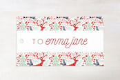 "Jumping Reindeer" - Gift Tags in Fruit Punch by Phrosné Barwood - Front