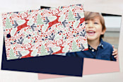 "Jumping Reindeer" - Gift Tags in Fruit Punch by Phrosné Barwood - Back of Tag Options