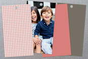 "We're Happy" - Gift Tags in Salmon by Kate Grono - Back of Card Options