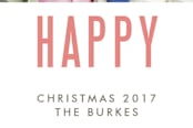 "We're Happy" - Gift Tags in Salmon by Kate Grono - Close-Up